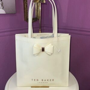 Ted Baker Ivory Tote with Bow Accent